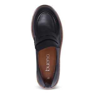 Bueno Annie Loafer | Black + Merlot