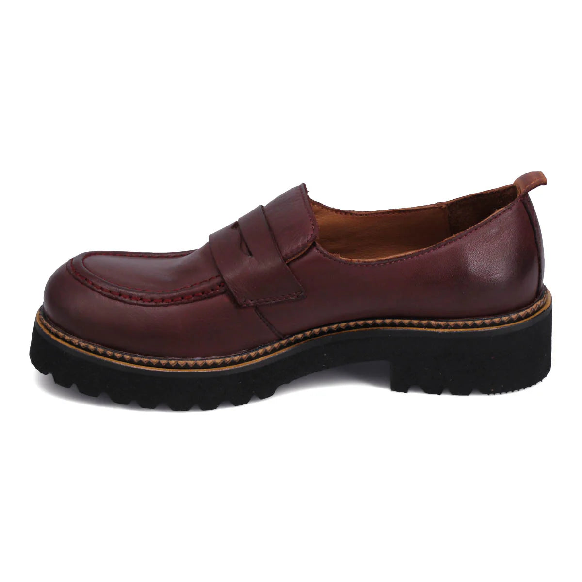 Bueno Annie Loafer | Black + Merlot