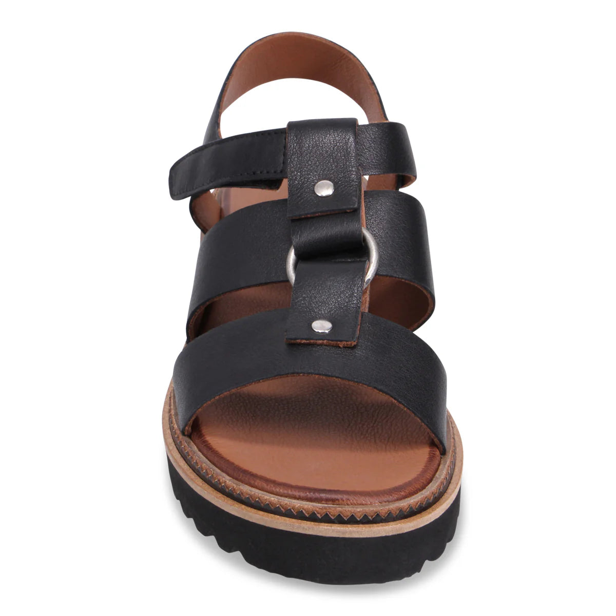 Buenos Athena Leather Sandal | Black