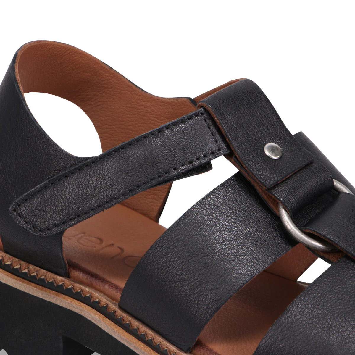 Buenos Athena Leather Sandal | Black