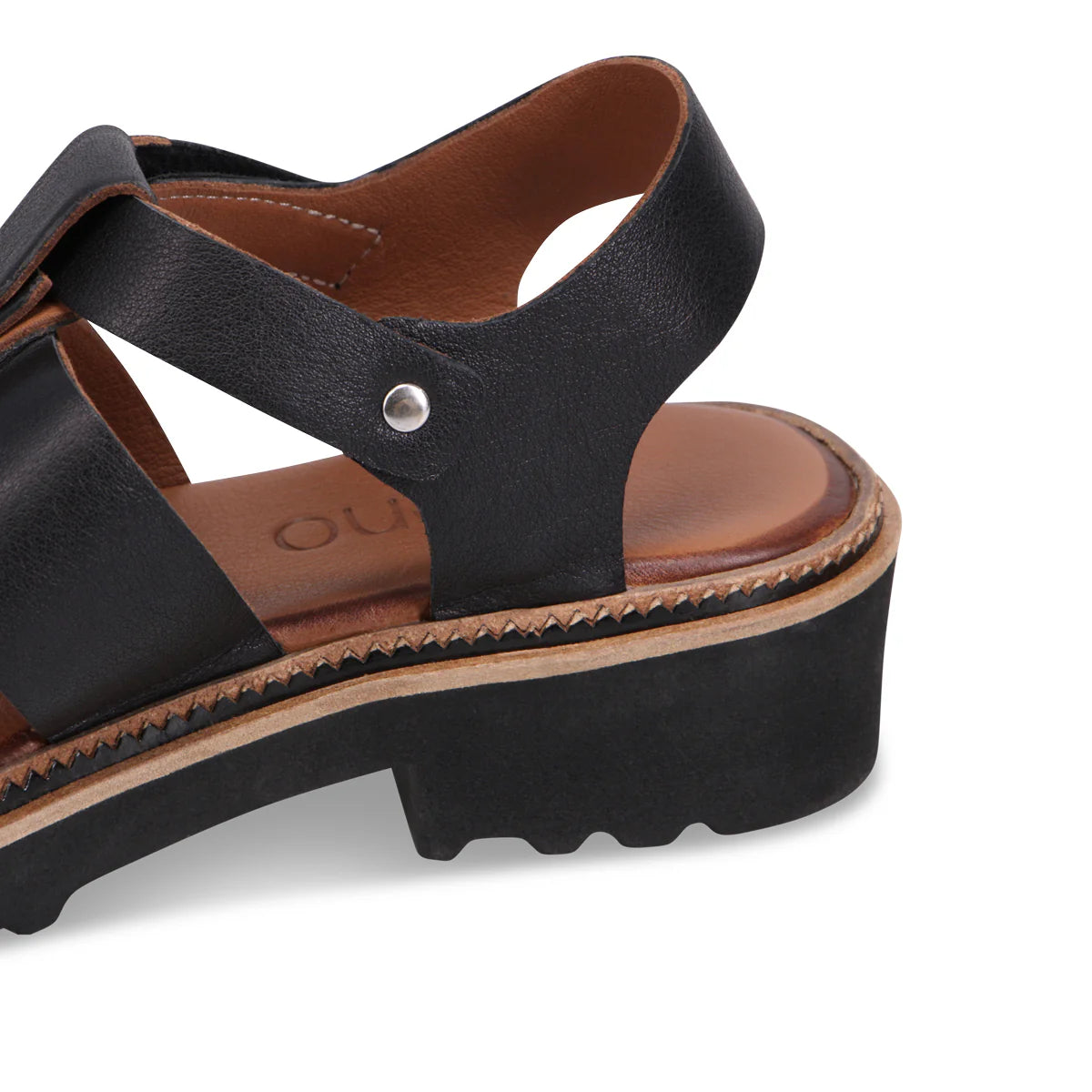 Buenos Athena Leather Sandal | Black