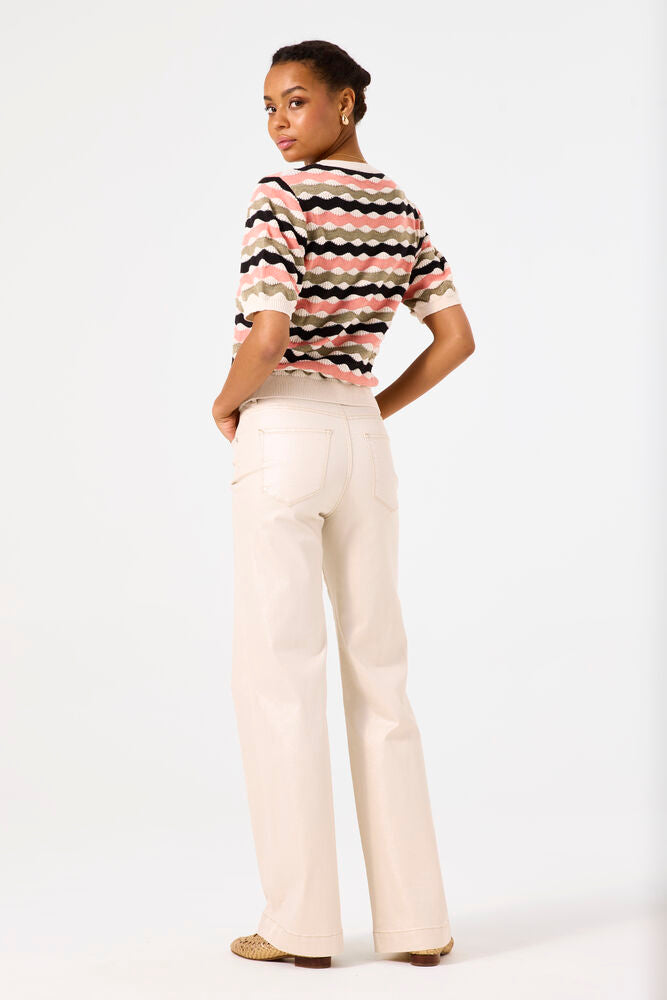 Garcia Ladies Pullover | White Combo