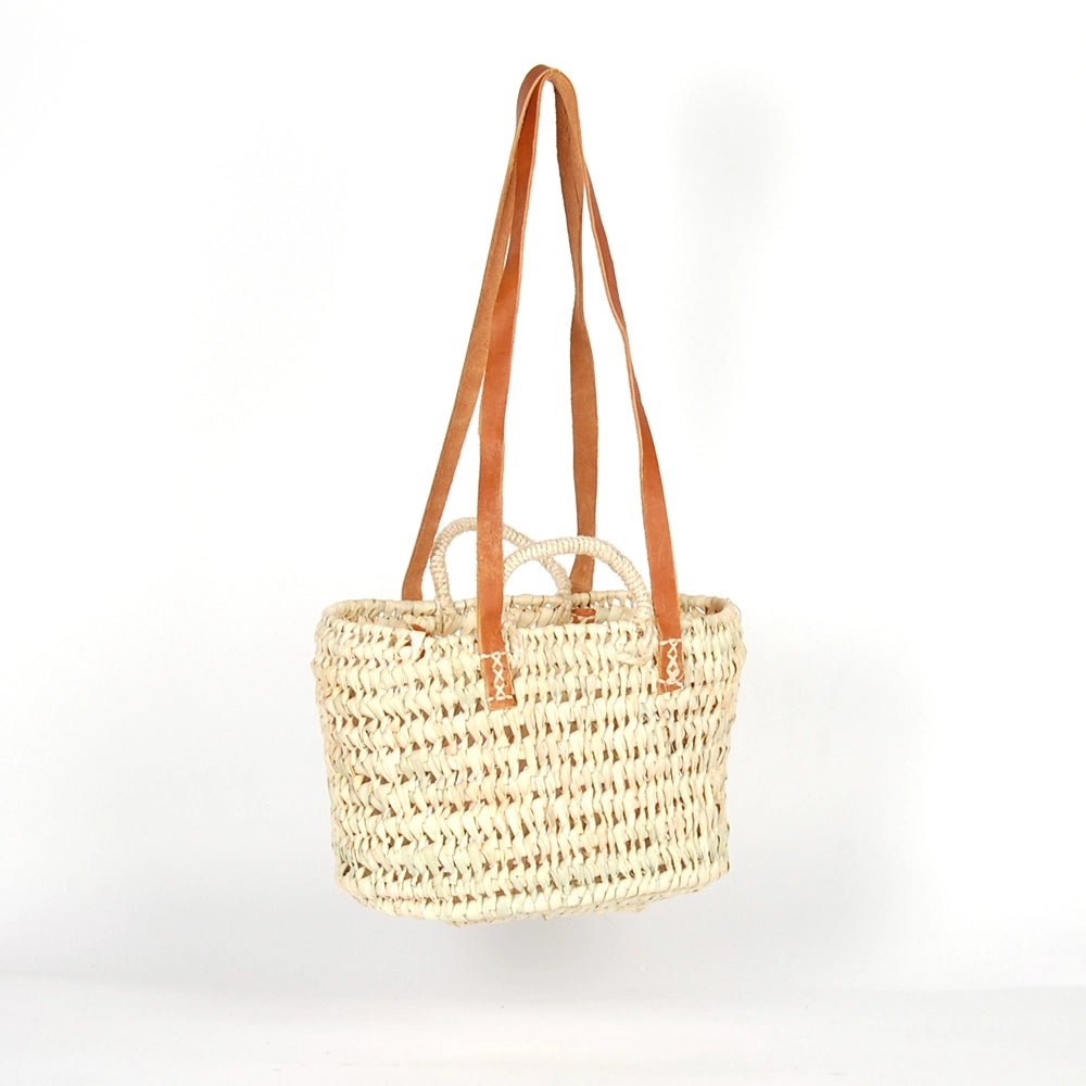 Openweave Palm Bag Sisal and Leather Handles