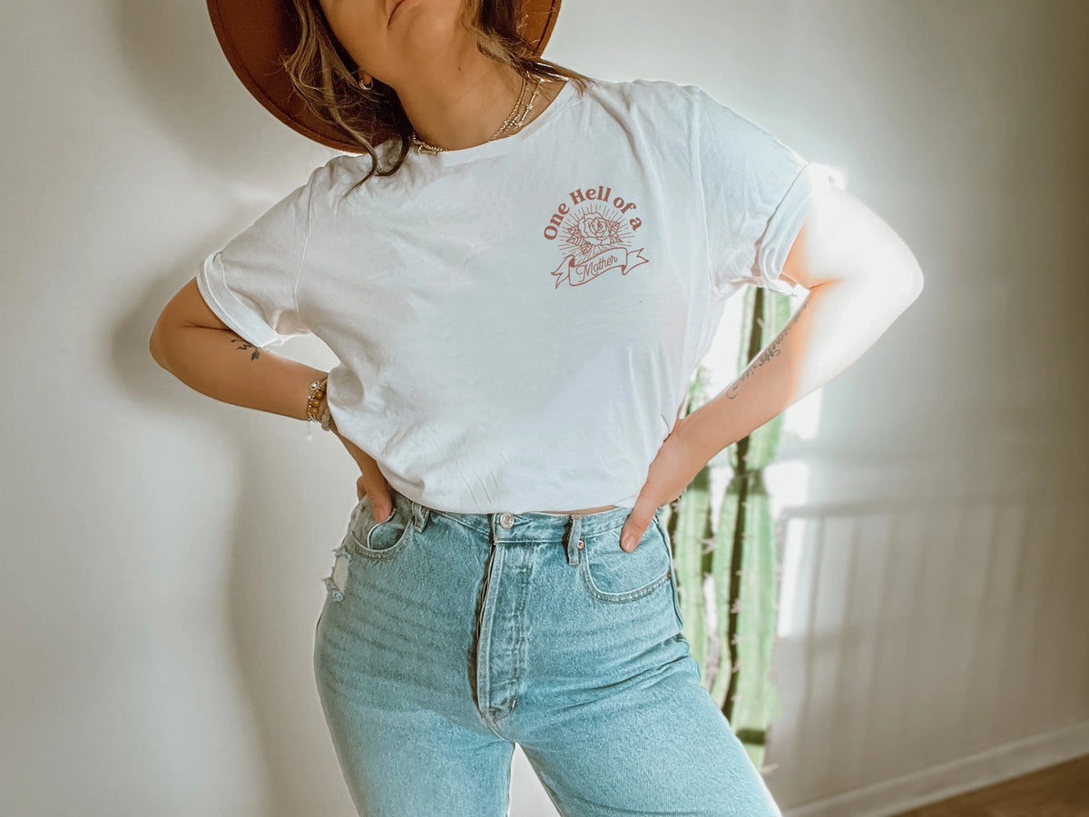 One Hell Of A Mother Tee | White