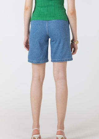Black Tape Denim Shorts
