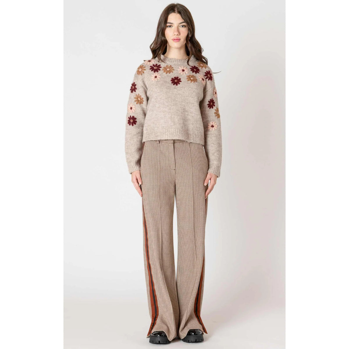 Dex Floral Applique Sweater | Floral