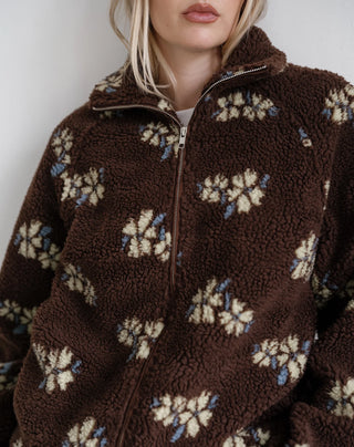 Brunette The Label Raglan Sherpa Jacket | Brown