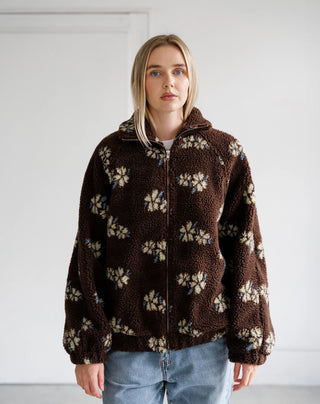 Brunette The Label Raglan Sherpa Jacket | Brown