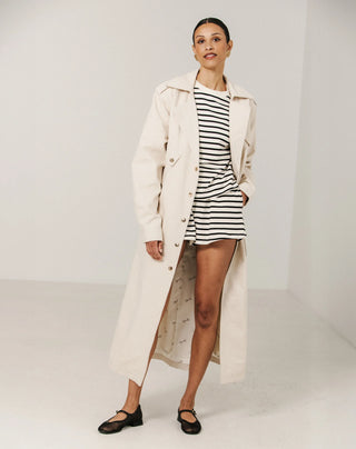 Brunette The Label Trench Coat | Cream