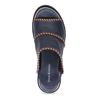 Django & Juliette Carlenet Platform Sandal | Navy-Tan