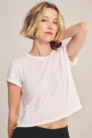 Velvet By Graham & Spencer Casey Linen Tee | White + Marsh
