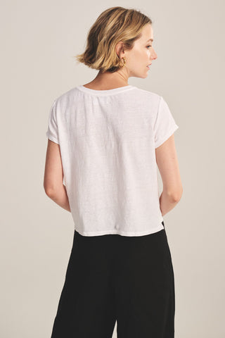 Velvet By Graham & Spencer Casey Linen Tee | White + Marsh