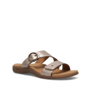 Taos Westside Sandal | Black Metallic + Champagne