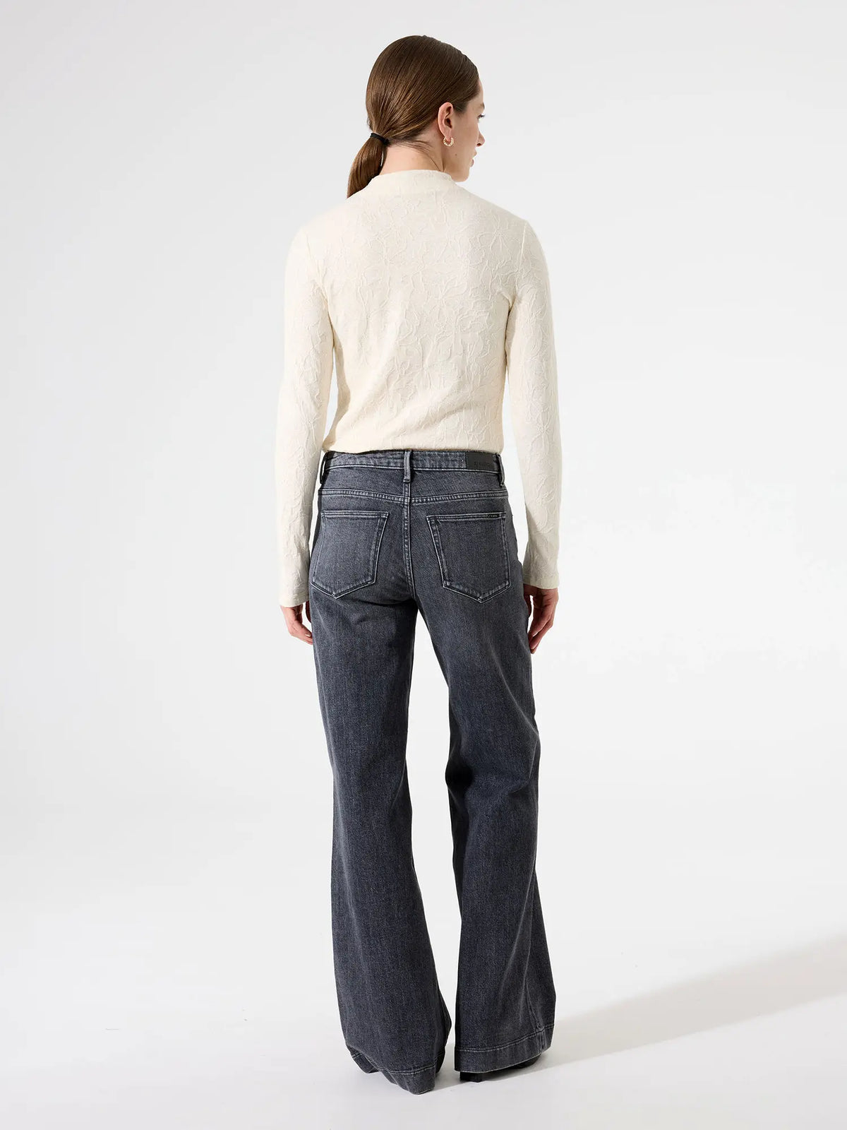 Garcia Long Sleeve Shirt | Black + Off White