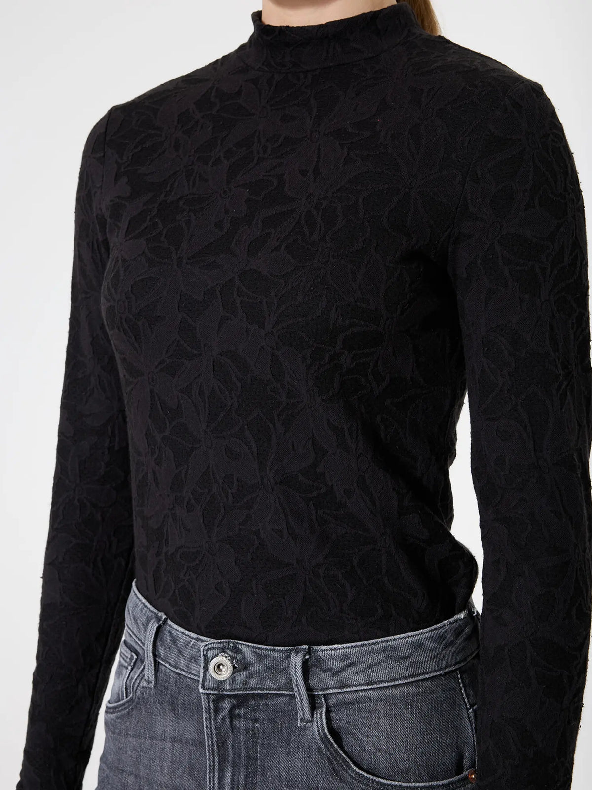 Garcia Long Sleeve Shirt | Black + Off White