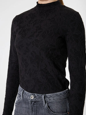 Garcia Long Sleeve Shirt | Black + Off White