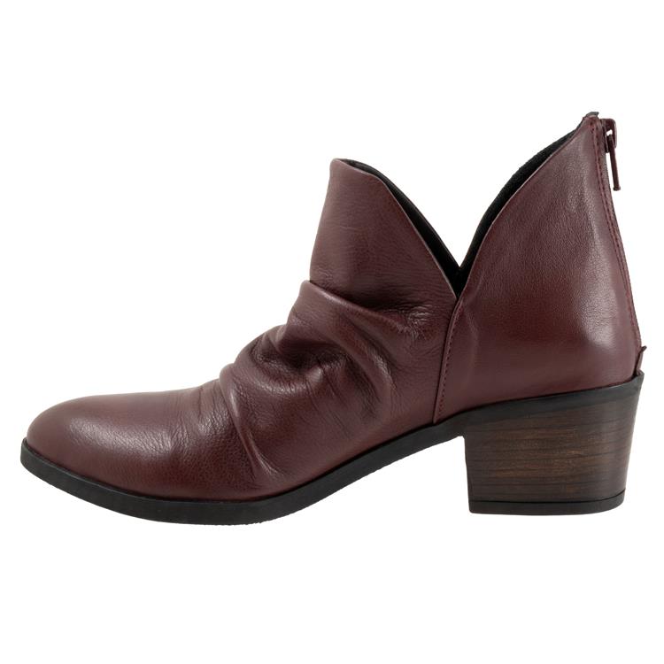 Bueno Cori Leather Ankle Boot | Black + Merlot