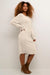 Cream Dela Cable Knit Dress | Oat Melange