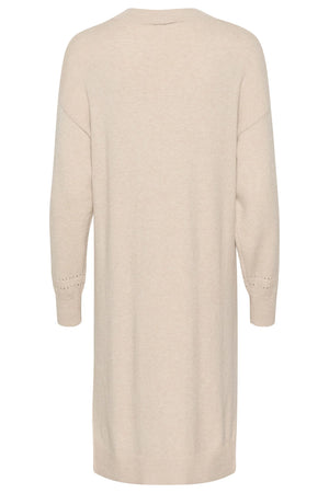 Cream Dela Cable Knit Dress | Oat Melange