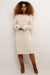 Cream Dela Cable Knit Dress | Oat Melange