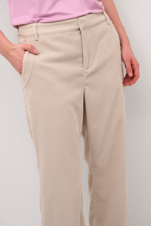 Cream Cory Straight Pant | Pitch Black & Ancient Scroll