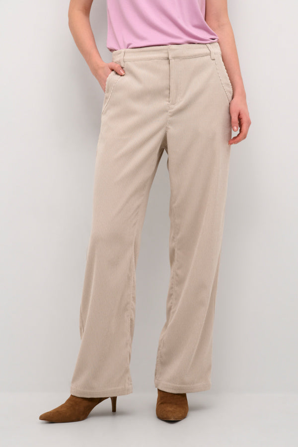 Cream Cory Straight Pant | Pitch Black & Ancient Scroll