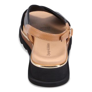 Django & Juliette Crissys Platform Sandal | Black-Tan