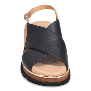 Django & Juliette Crissys Platform Sandal | Black-Tan