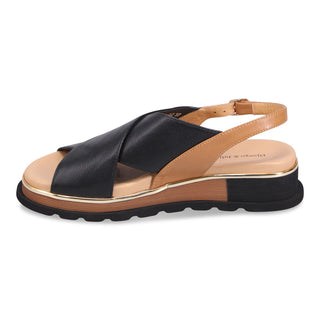 Django & Juliette Crissys Platform Sandal | Black-Tan