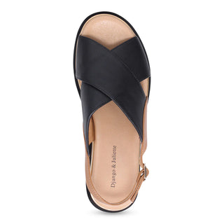 Django & Juliette Crissys Platform Sandal | Black-Tan
