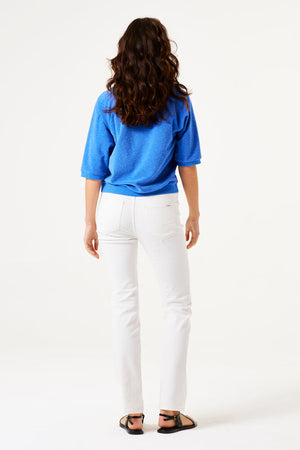 Garcia Sweater | Ecru + Blue