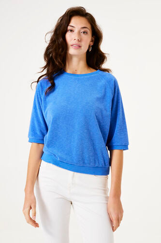 Garcia Sweater | Ecru + Blue