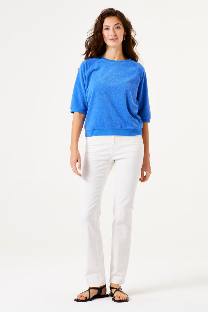 Garcia Sweater | Ecru + Blue