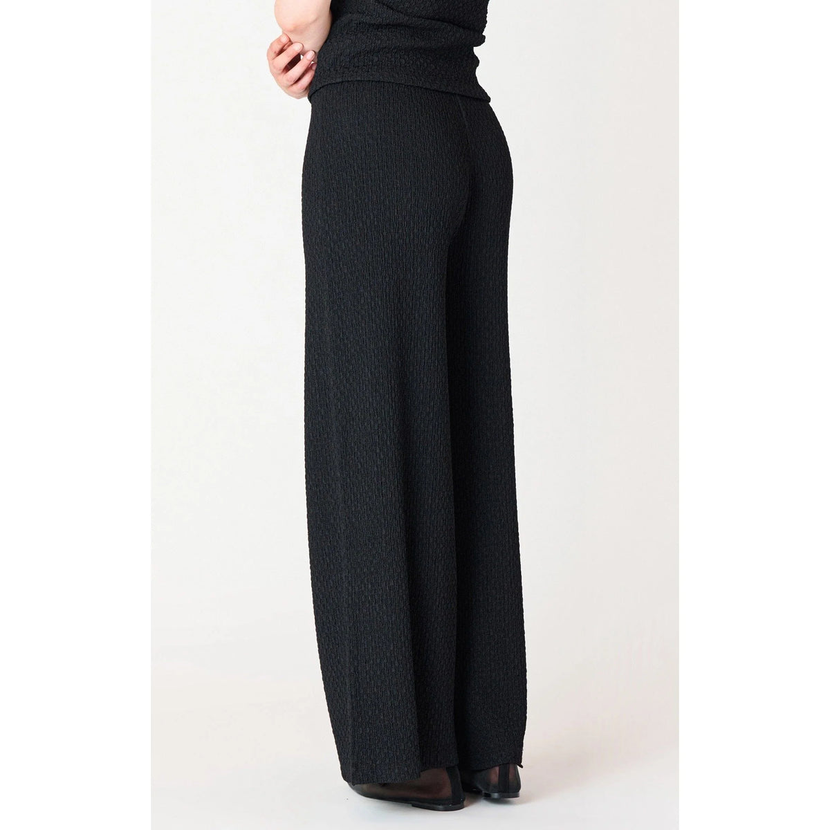 Dex Textured Flowly Wide Leg Pants