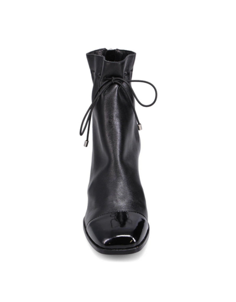 Django & Juliette Valina Patent Leather Heel Boot with Laces