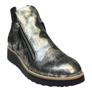 Django & Juliette Oh My Leather Shoe | Black Silver