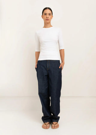Paper Label Akari Crewneck | Black, White, Chocolate
