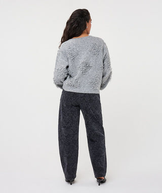Esqualo Sweater 3D Fringe | Grey