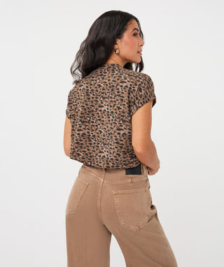 Esqualo Statement Top | Leopard Print