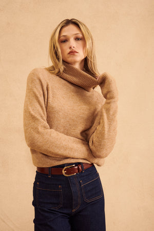 John & Jenn Emmertt Sweater | Candy Floss + Camel