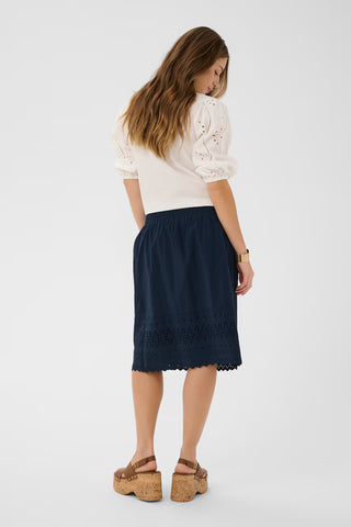 Cream Jana Skirt | Navy