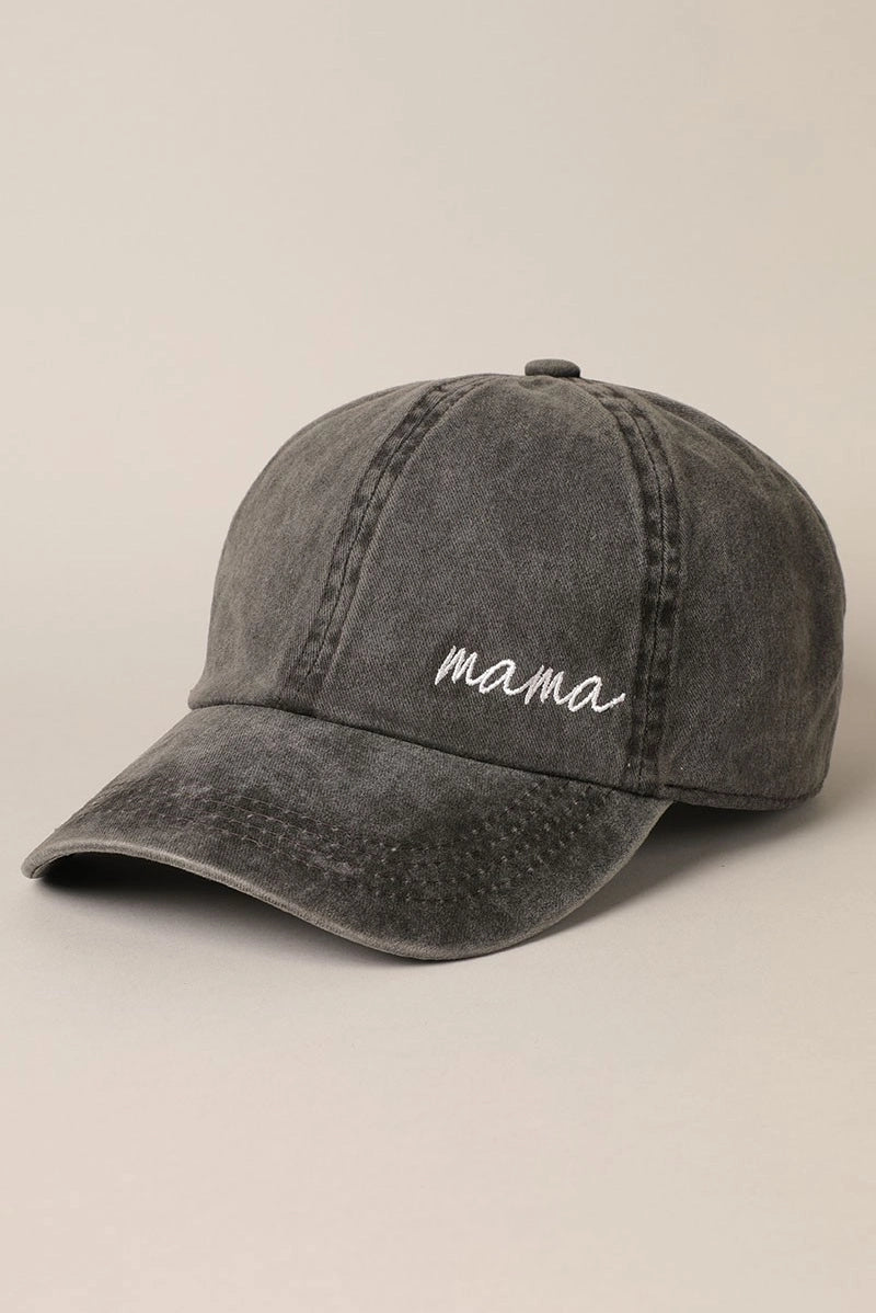 Mama Baseball Cap | Dusty Pink & Black