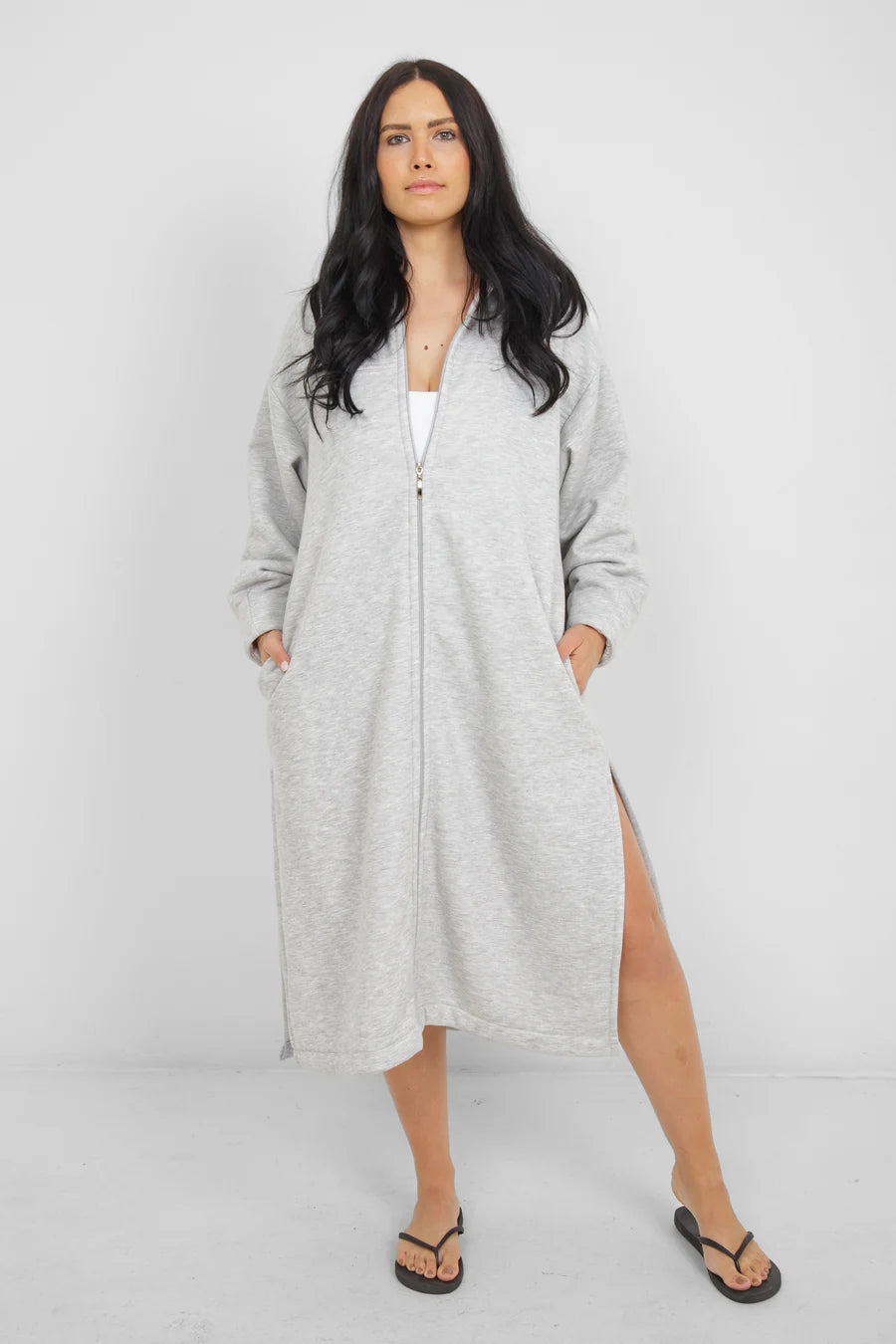 Tofino Towel The Rails Zip Coverup | Grey