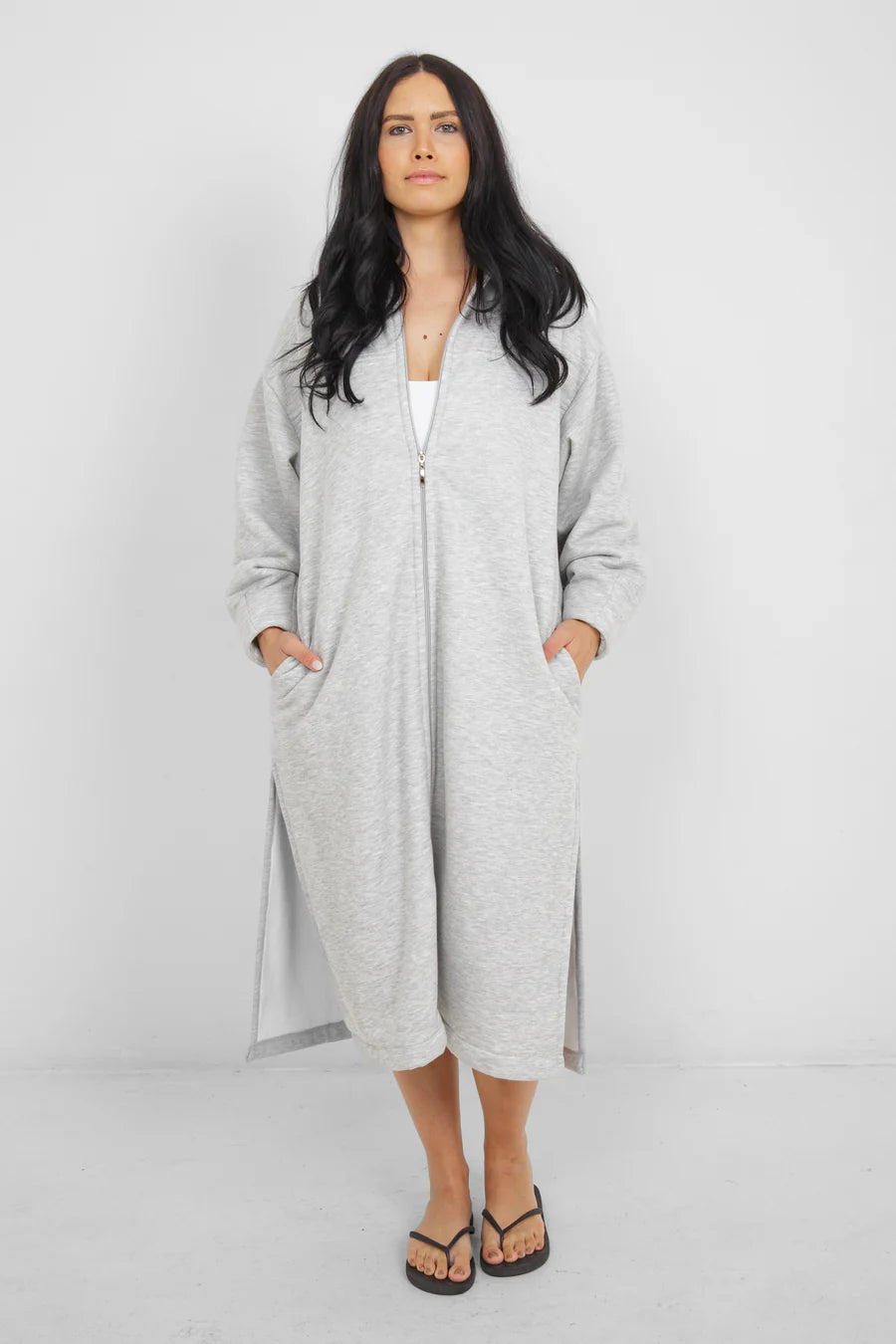 Tofino Towel The Rails Zip Coverup | Grey