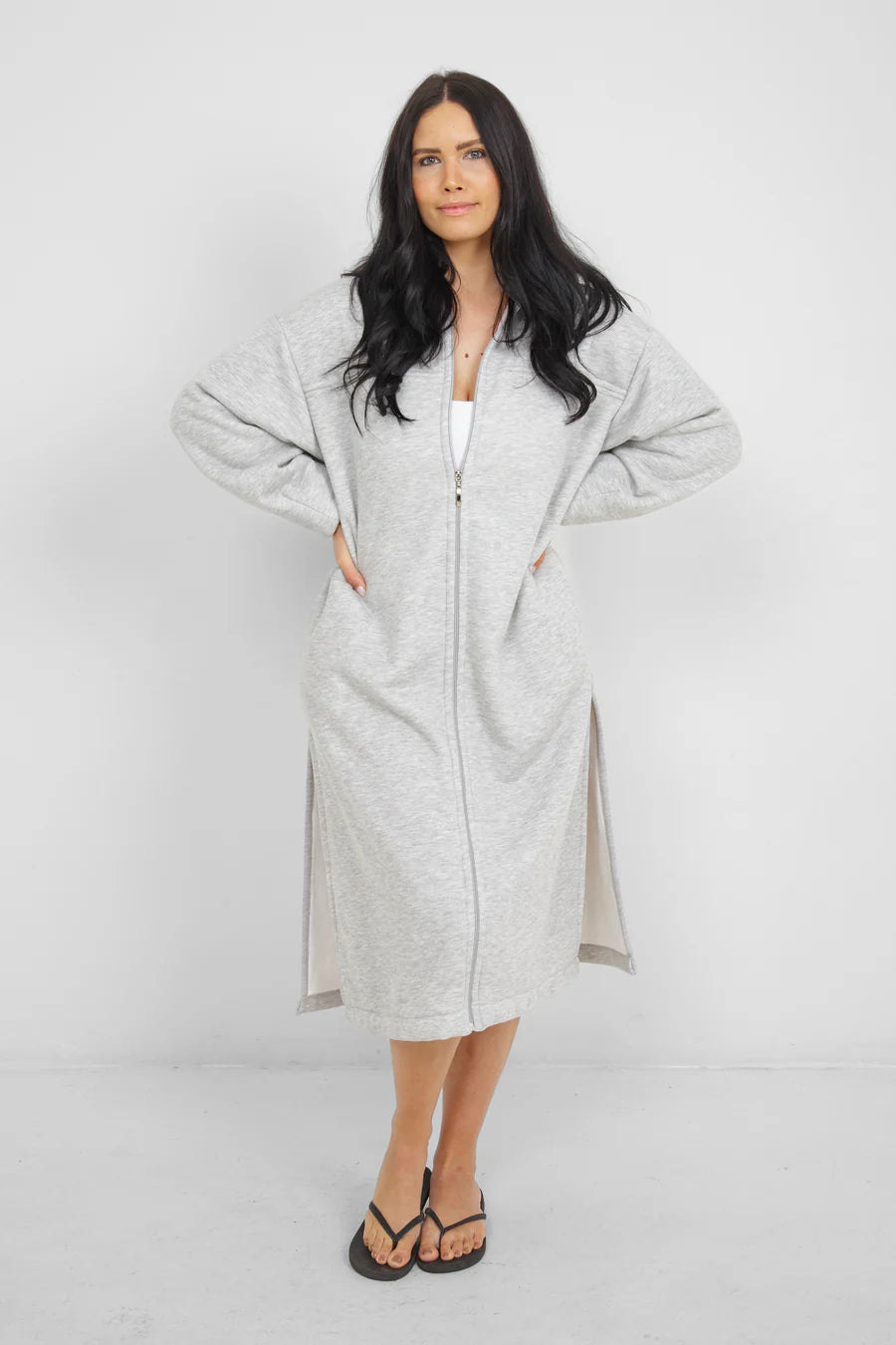 Tofino Towel The Rails Zip Coverup | Grey