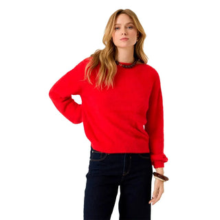 Garcia Sweater | Red, Sapphire, Hazel