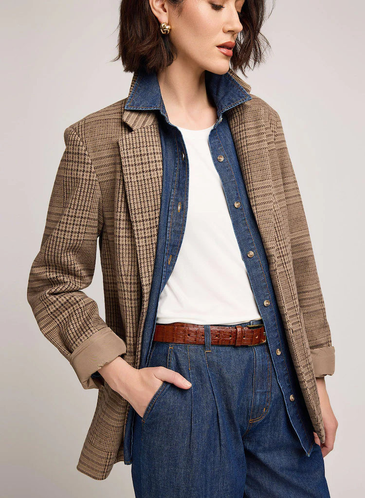 Gentle Fawn Sapphire Blazer | Chocolate Glencheck