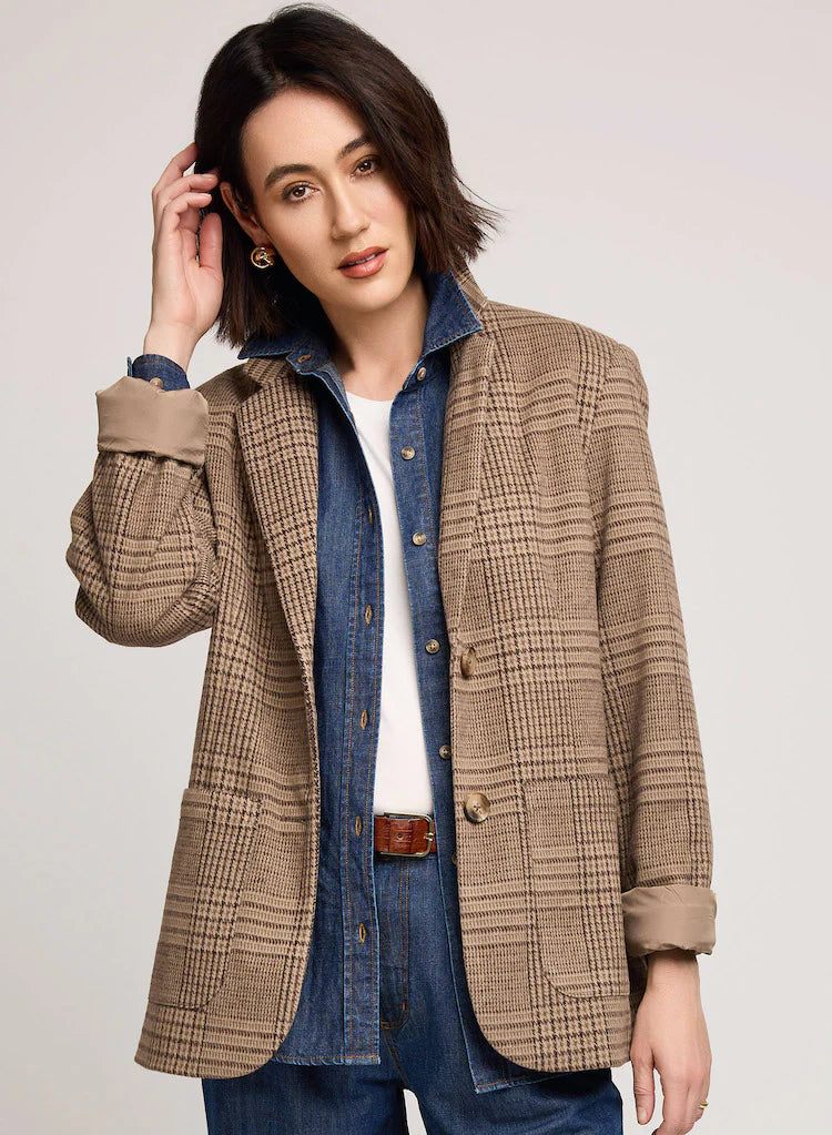 Gentle Fawn Sapphire Blazer | Chocolate Glencheck