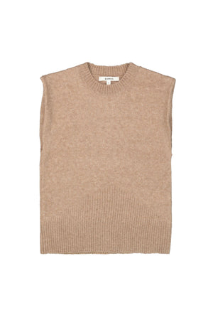 Garcia Sleeveless Sweater | Taupe
