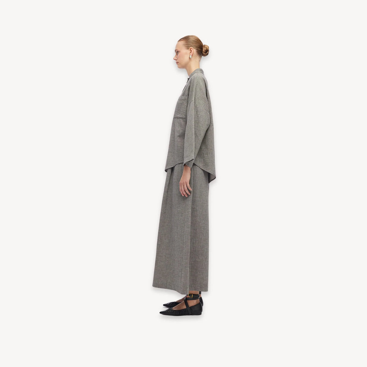 Pokoloko City Collection Wide Palazzo Pant | Grey